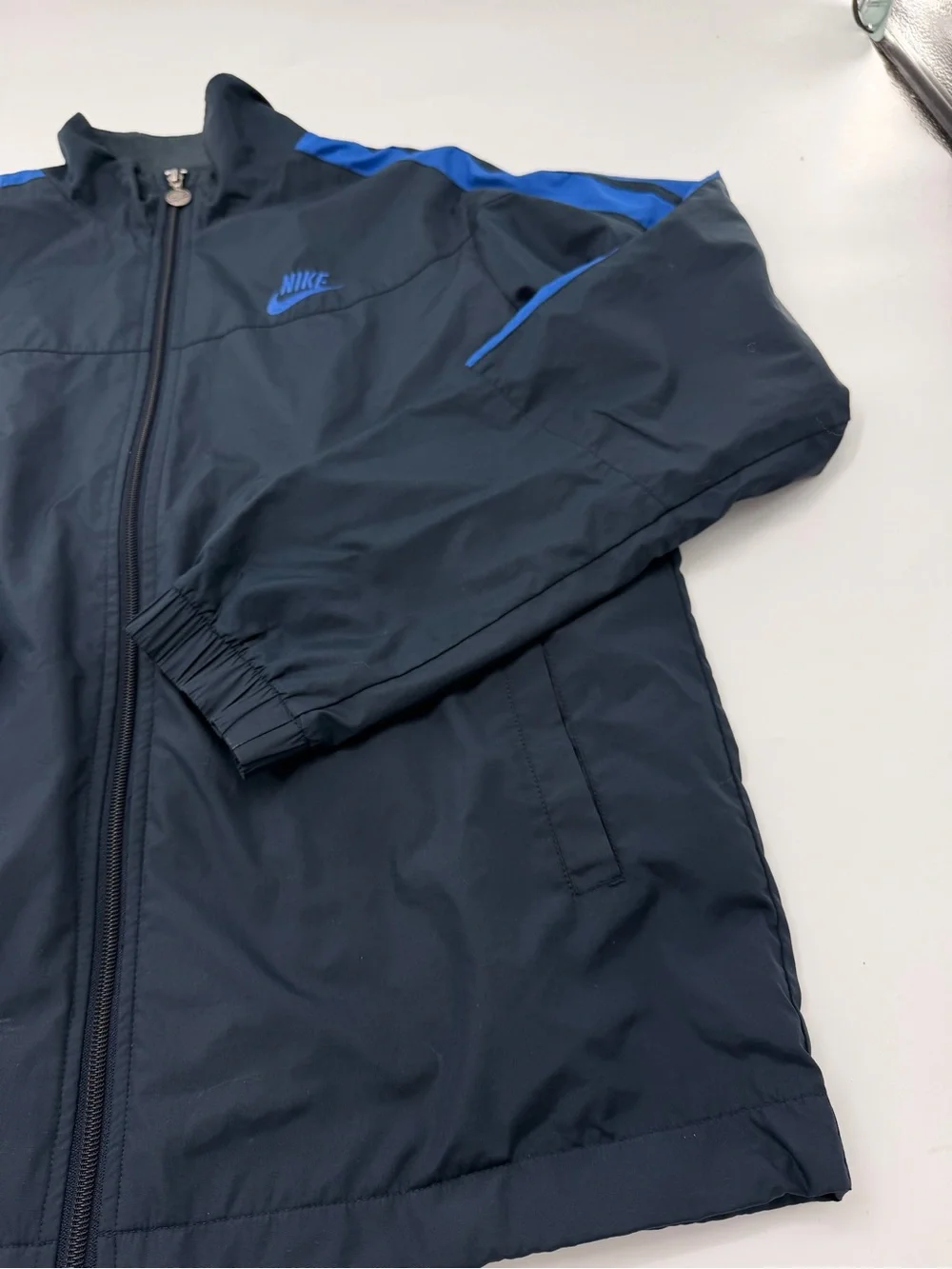 Nike Sportswear Vintage Y2K Navy Blue Track Jacket Men’s Large Windbreaker Nike